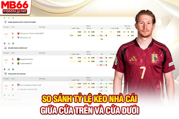 So sánh tỷ lệ kèo nhà cái giữa cửa trên và cửa dưới